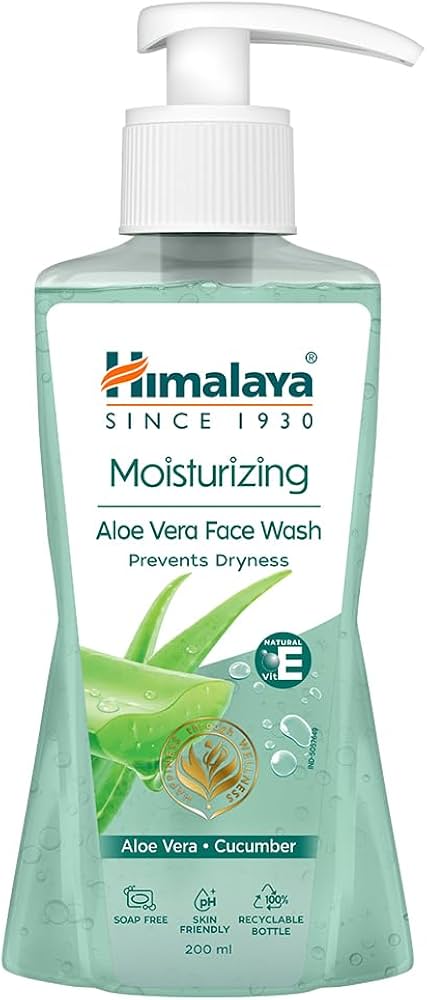 Himalaya Moisturizing Aloe Vera Face Wash 200ml (with Natural vitamin E)