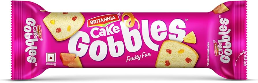 Britannia Gobbles Cake Fruity Fun 35g