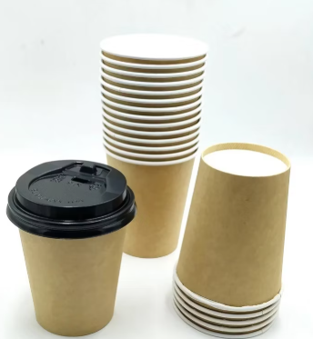 Disposable Coffee & Tea Cup with Lid (25 Cups)