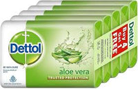 Dettol Aloe Vera Buy 4 get 1 Free 100g*5