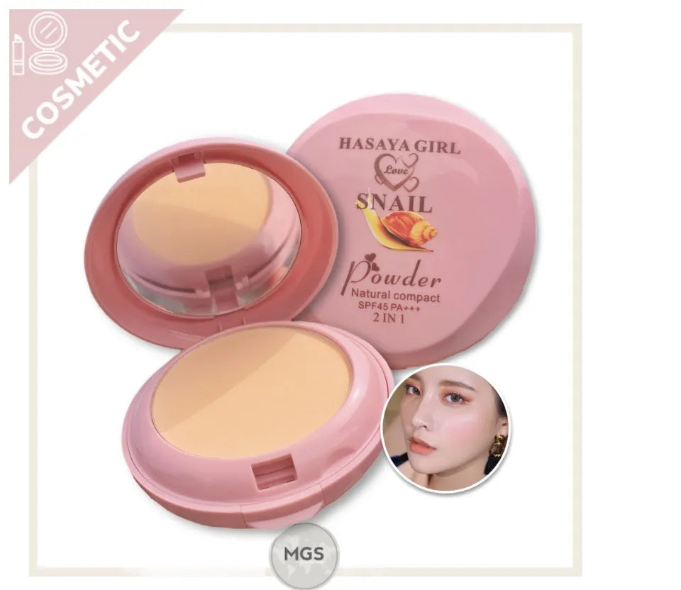 Hasaya Girl Snail Powder Natural Compact SPF 45 PA+++ (HAL-1003)