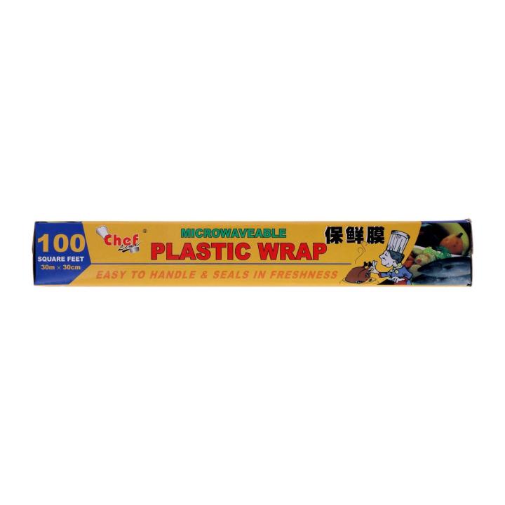 Chef Microwaveable Plastic Wrap 30m x 30cm.