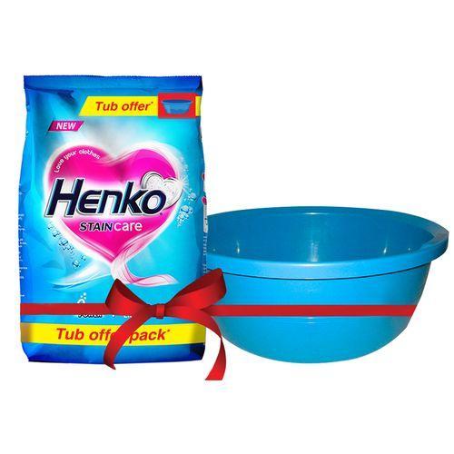 New Henko Detergent Stain Care Powder 5kg Get Tub Free - Sherza Allstore
