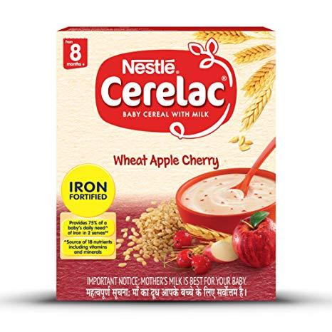 Nestle Cerelac Wheat Apple Cherry(8-12 months) 300g - Sherza Allstore
