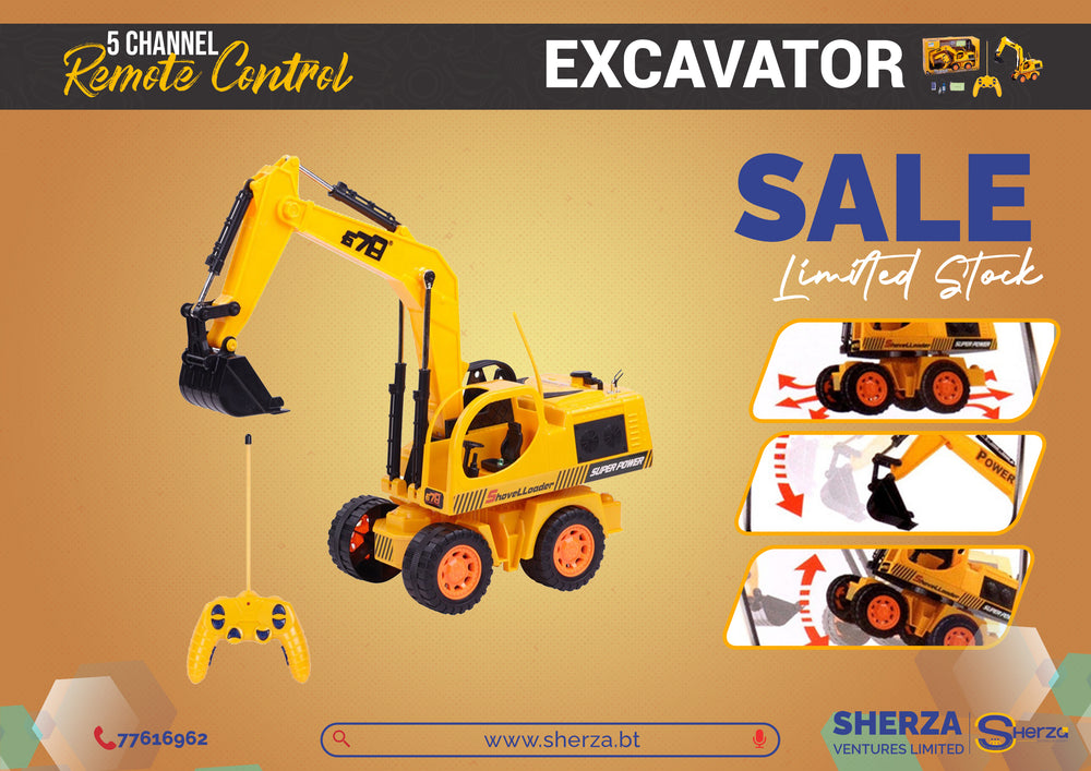 Cheetah Toys Excavator Stunt and Light Remote Control 6+ Ages (No.8032E)