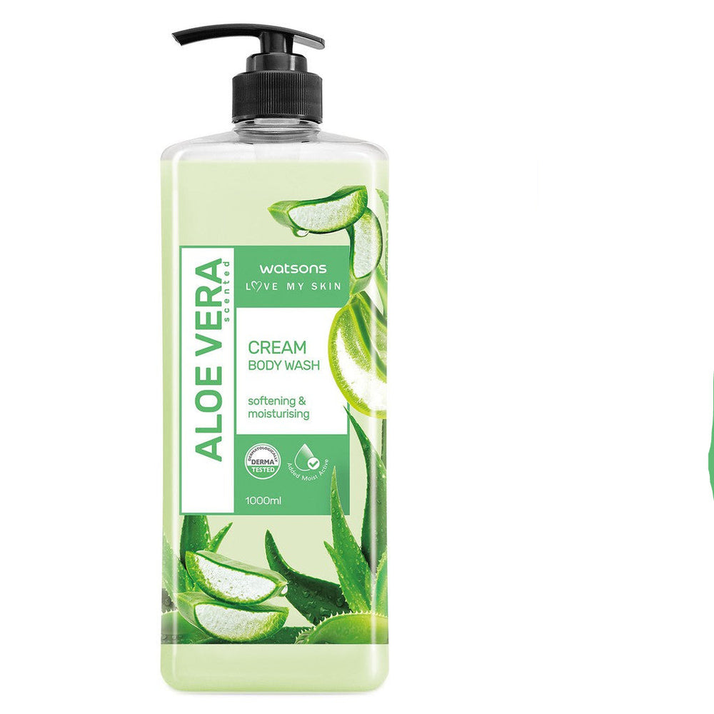 Watsons Aloe Vera Softening & Moisturising Cream Body Wash 1000ml