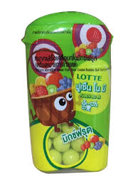 Lotte Coated Bubble Ball Gum(Mixed Fruit Flavour) 15g