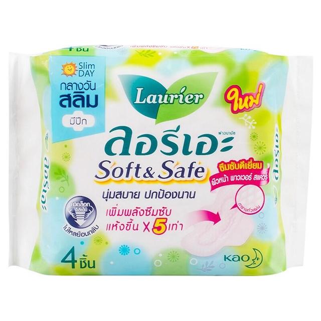 Laurier Soft & Safe Sanitary Pad (4 Pads)