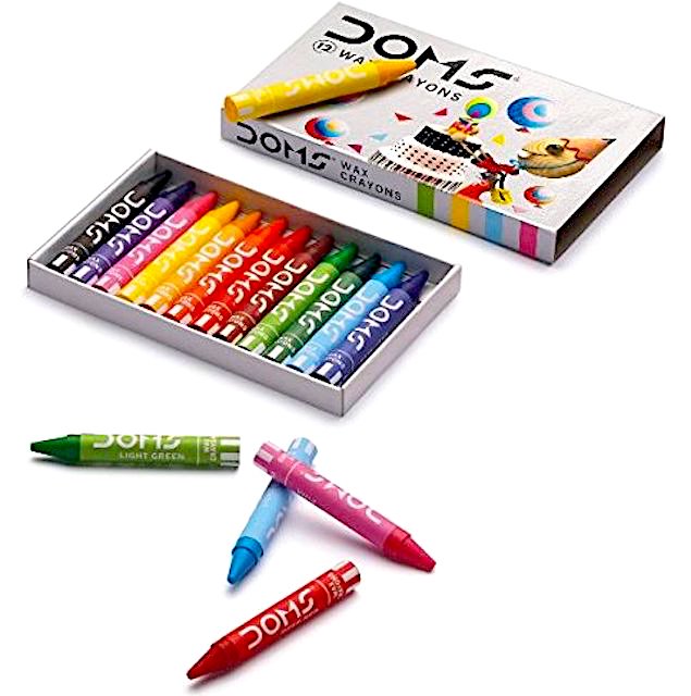 Doms 12 Wax Crayons