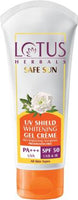 Lotus Herbal Safe Sun UV Shield Whitening Gel Creme SPF50 PA+++